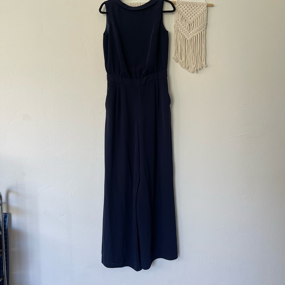 Boden Clarissa Sleeveless Wide Leg Jumpsuit Navy Blue - Picture 2 of 7
